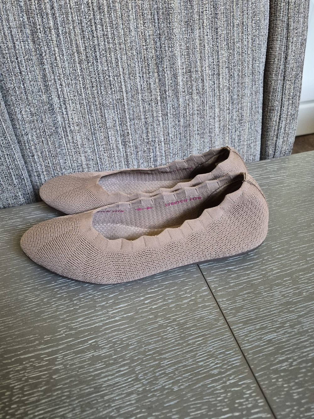 Skechers Cleo 2.0 Love Spell Women's Knit Slip-On Ballet Flats in Blush Taupe - Picture 4 of 13